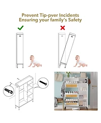 Shoe Cabinet with 3 Flip Drawers, Rattan Freestanding Organizer Adjustable Shelves,for Entryway Hallway, Easy Assembly