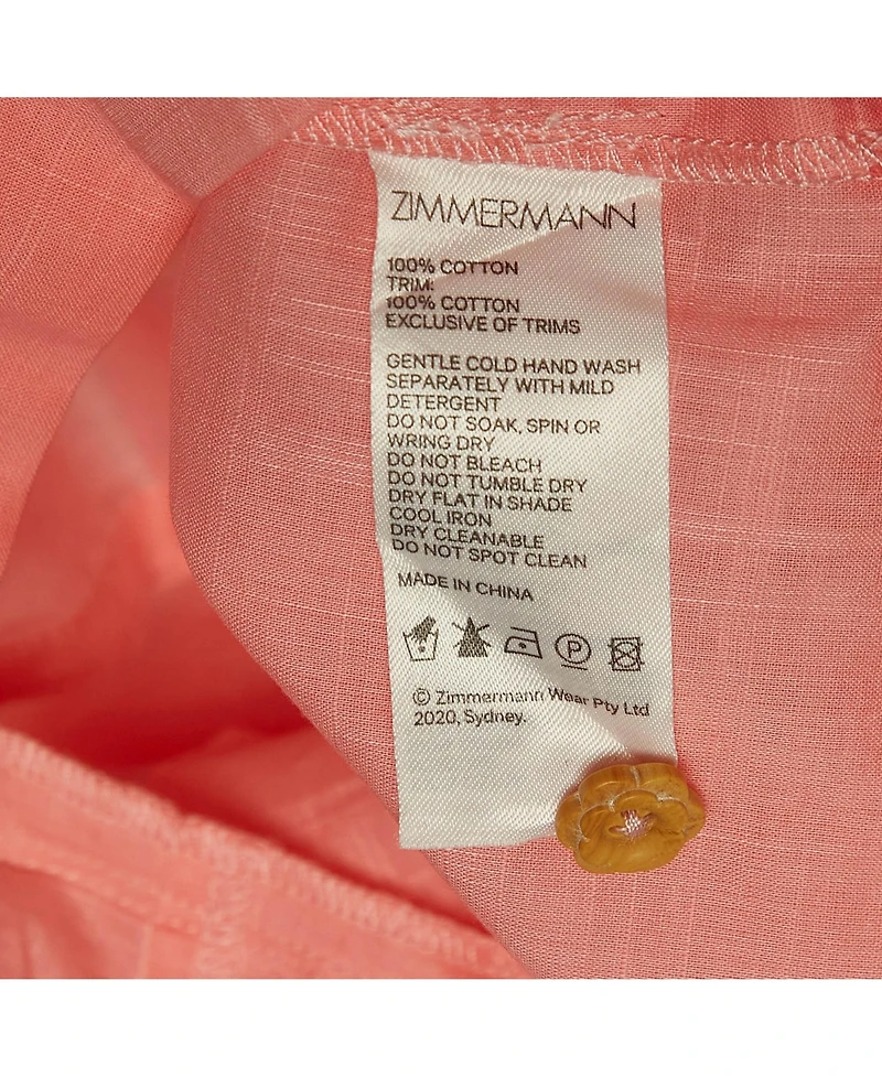 Pre-Owned Zimmermann Women's Pink Cotton