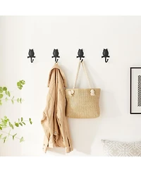 Danya B 4 Piece Owl on Branch Decorative Wall Hook Set