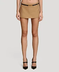 Avec Les Filles Women's Low-Rise Mini Skirt
