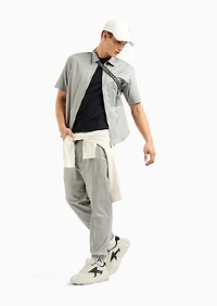 A|X Armani Exchange Men's Short Sleeve Textured Combed Cotton T-Shirt