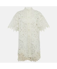 Pre-Owned Zimmermann Women's White Silk Lace Cut