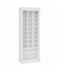gaomon 10-Tier Shoe Storage Cabinet, Tall Wooden Shoe Rack with 27 Cubbies, Freestanding Shoe Organizer for Entryway, Living Room