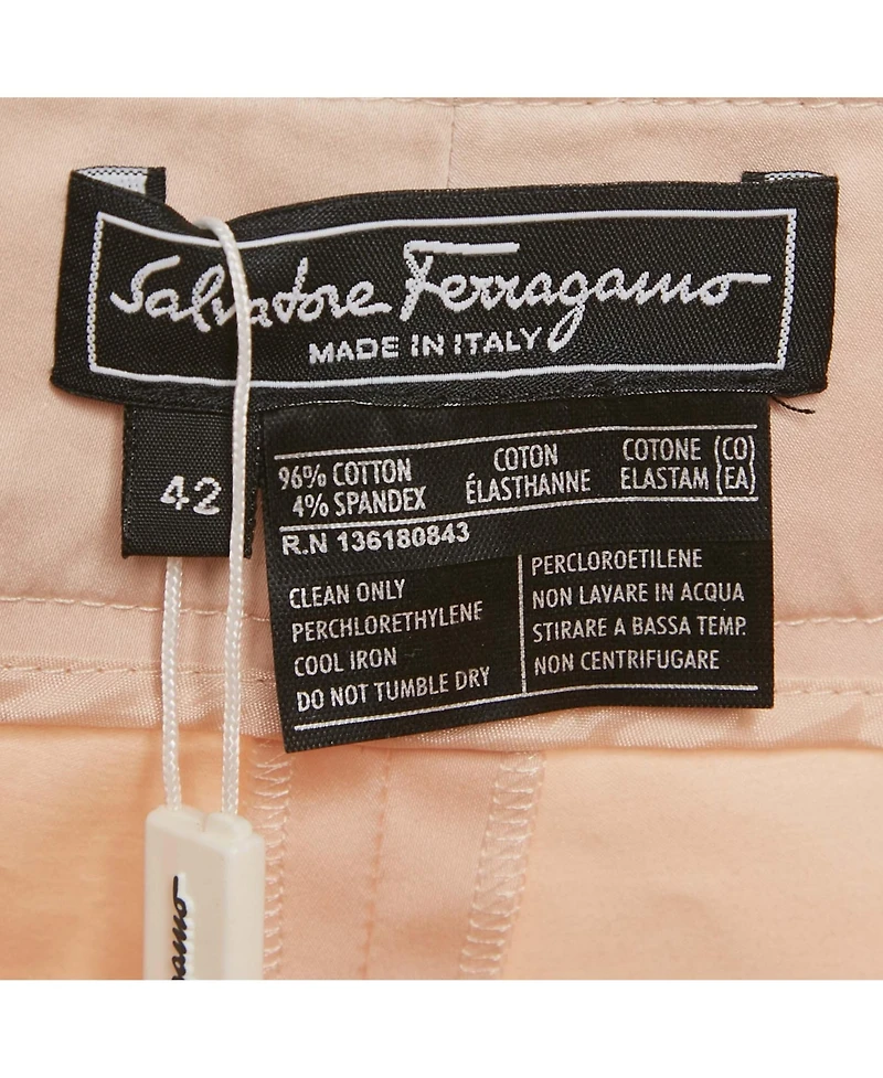 Pre-Owned Salvatore Ferragamo Women's Cotton Trousers