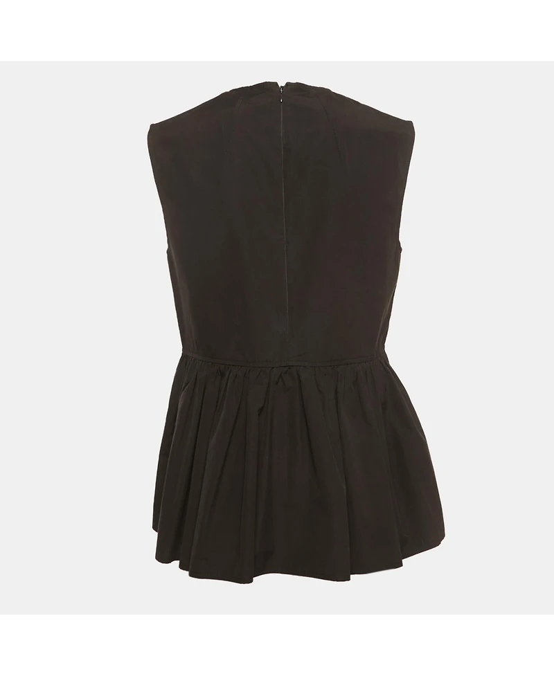 Pre-Owned Marni Women's Black Cotton Sleeveless Peplum Top
