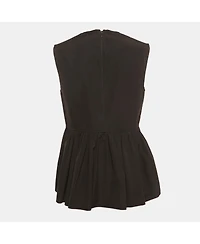 Pre-Owned Marni Women's Black Cotton Sleeveless Peplum Top
