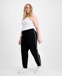And Now This Trendy Plus High Rise Drawstring Jogger Pants, Macy's Exclusive