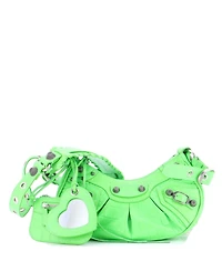 Pre-Owned Balenciaga Xs Le Cagole Giant Studs Shoulder Bag Embossed Leather