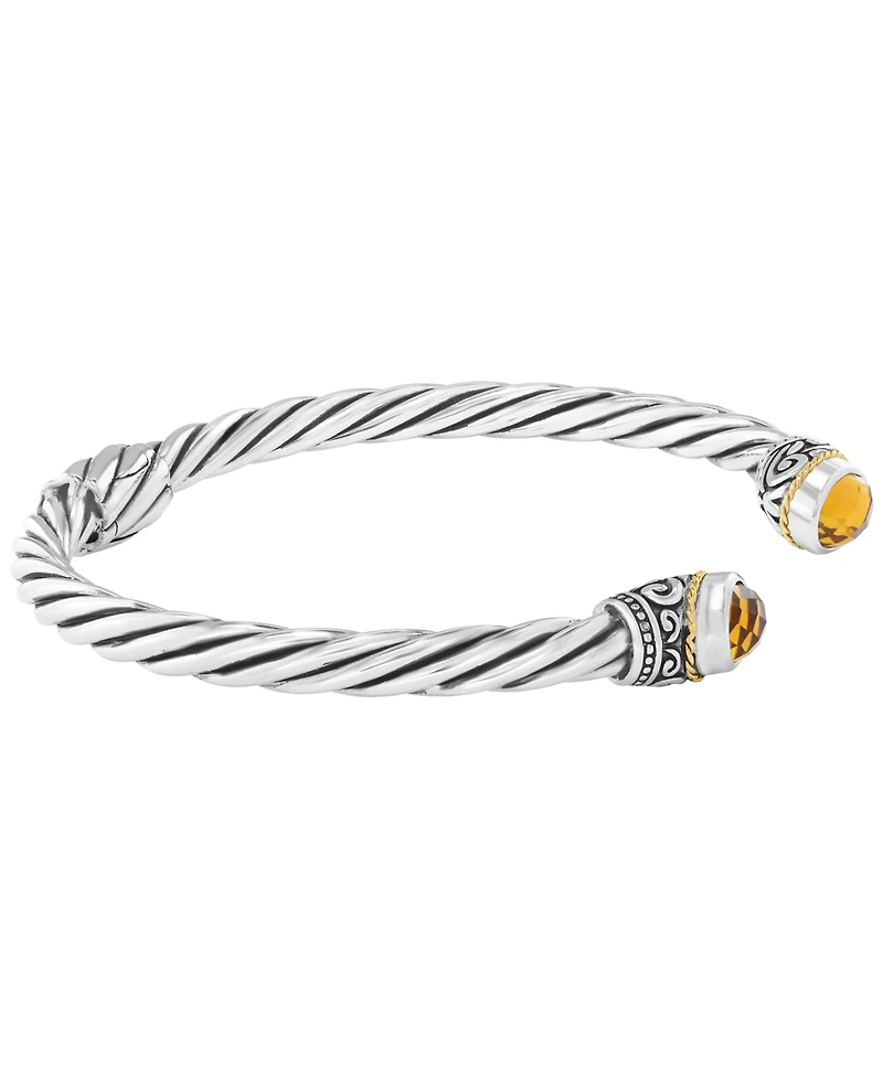 Effy Collection Citrine Bangle Bracelet (2-1/10 ct. t.w.) in Sterling Silver