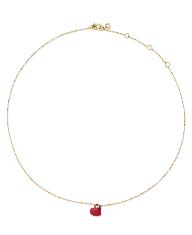 kate spade new york Amour Heart Enamel Pendant Necklace