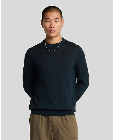 Lyle & Scott Men's Tonal Eagle Merino Crew Neck Sweater