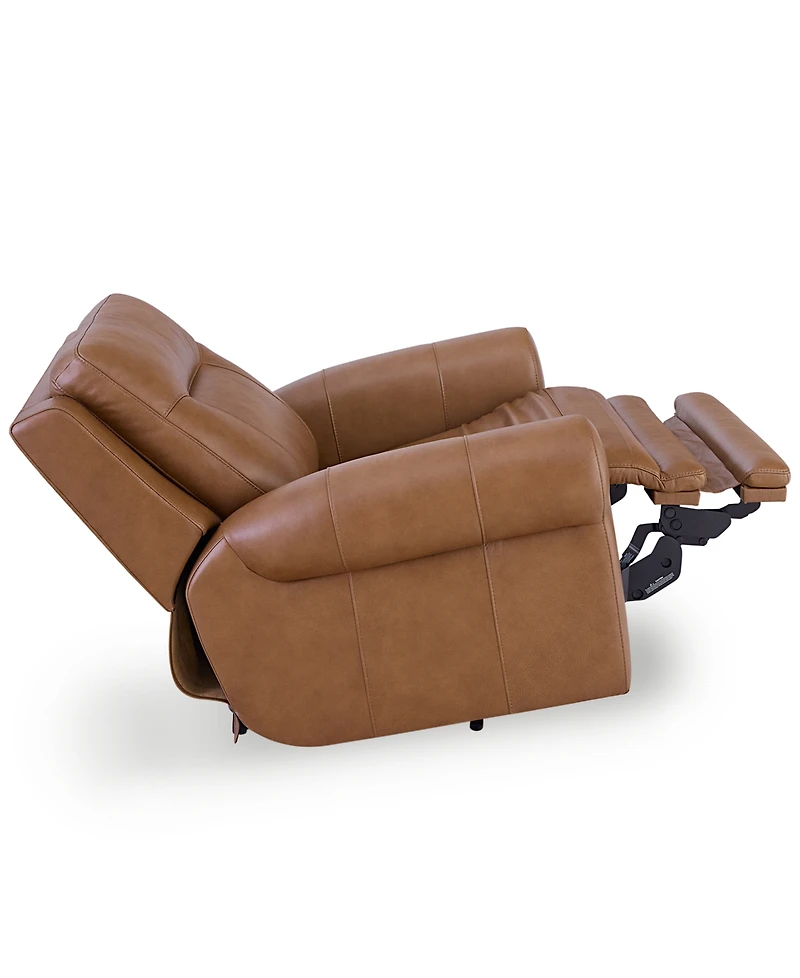 Furniture 39" Alexandre Leather Power Rocker Recliner with Power Headrest, Exclusively at Macy's