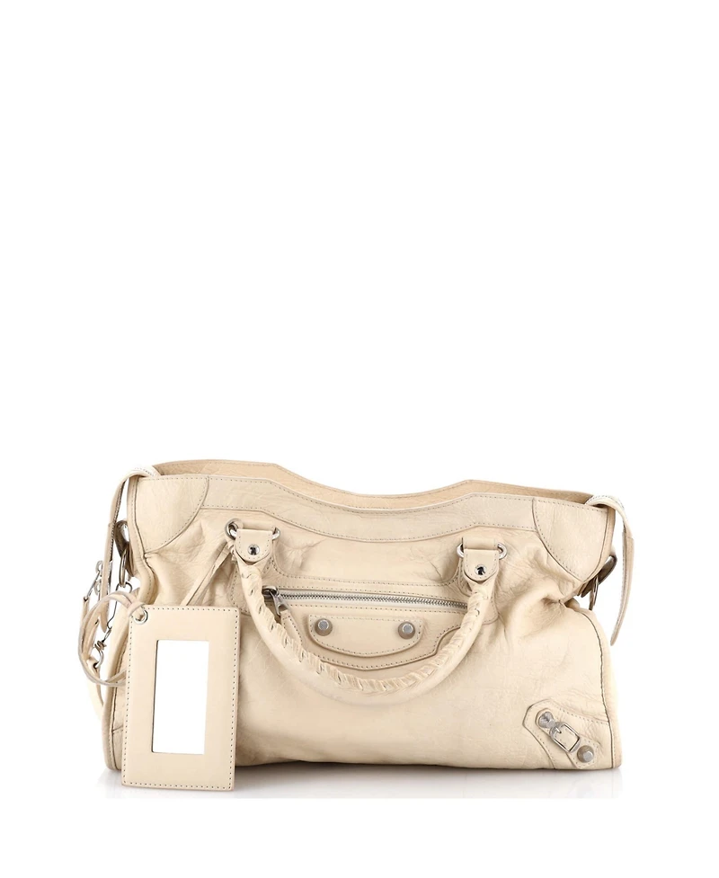 Pre-Owned Balenciaga Medium City Giant Studs Bag Leather