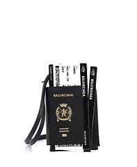 Pre-Owned Balenciaga Passport Phone Holder Printed Leather