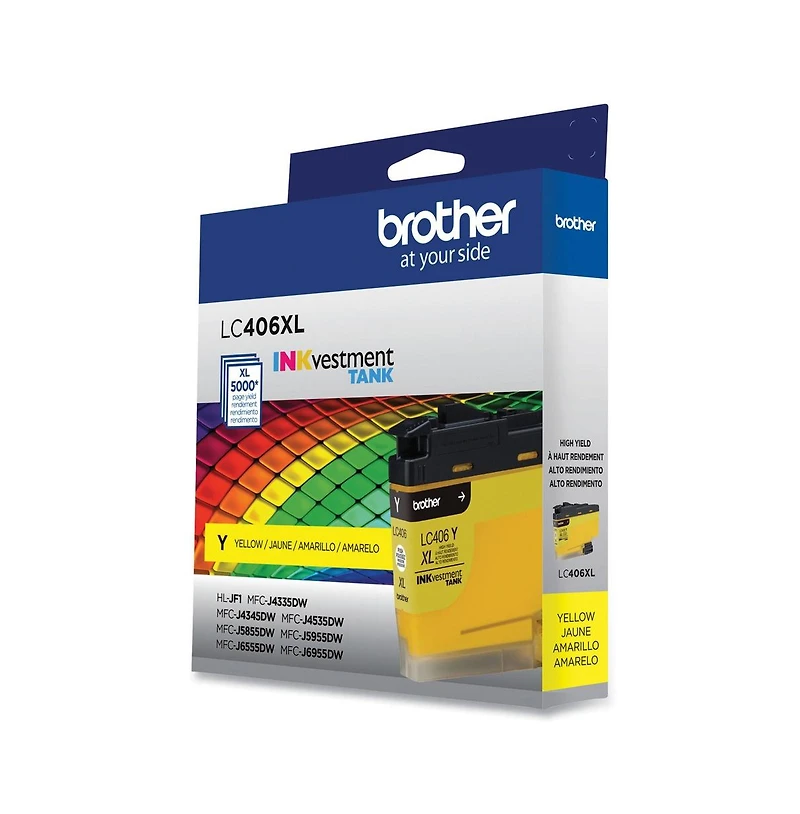 Brother LC406XLYS INKvestment 5,000 Page-Yield High-Yield Ink - Yellow