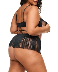 Adore Me Plus Neveah Fringe Playsuit Lingerie