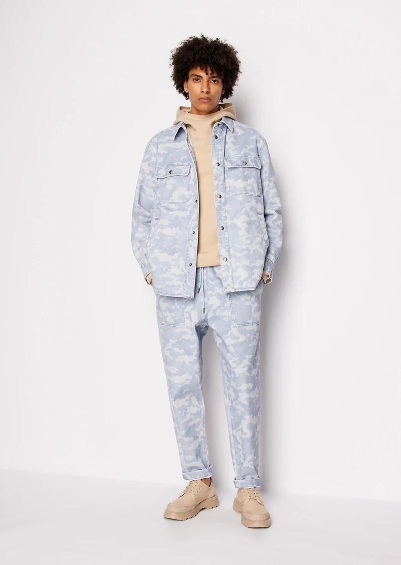 A|X Armani Exchange Men's Tonal Camouflage Drawstring Pants