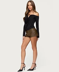 Edikted Women's Kezya Draped Off Shoulder Top