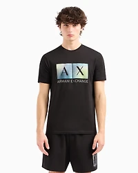 A|X Armani Exchange Men's Regular-Fit Gradient Box Logo Graphic T-Shirt
