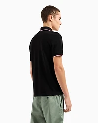A|X Armani Exchange Men's Regular-Fit Tipped Pique Polo Shirt