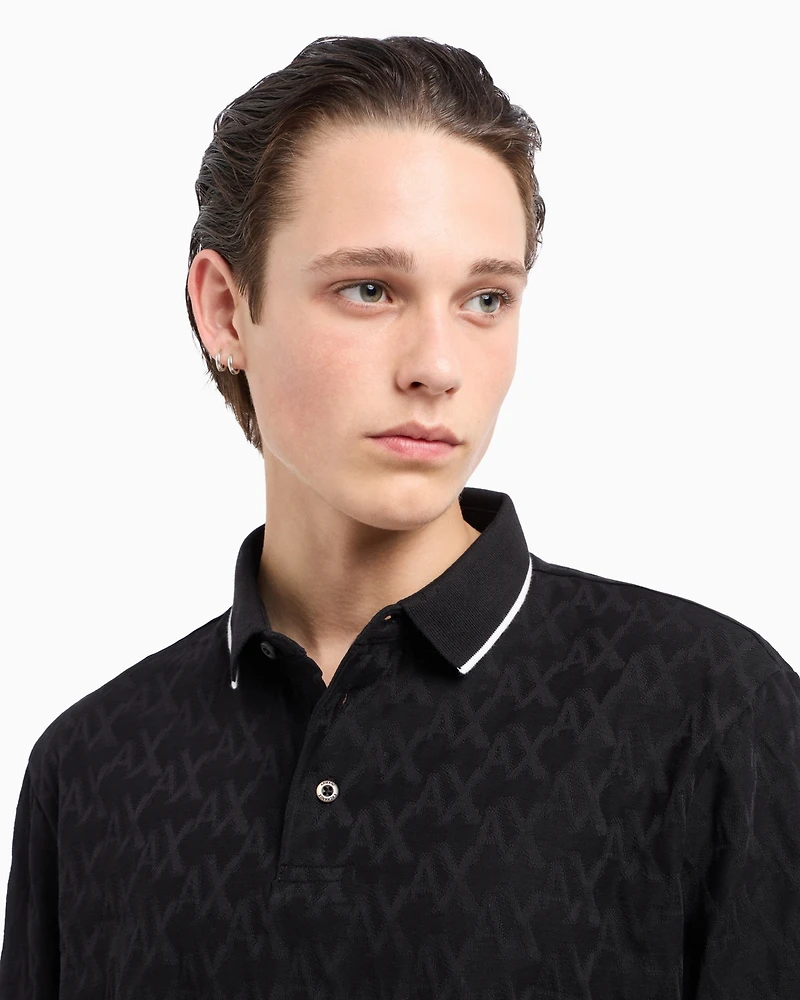 A|X Armani Exchange Men's Regular-Fit Tipped Logo Polo Shirt