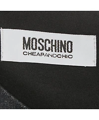 Pre-Owned Moschino Women's Cheap And Chic Black Corset Print Crepe Mini Shift Dress