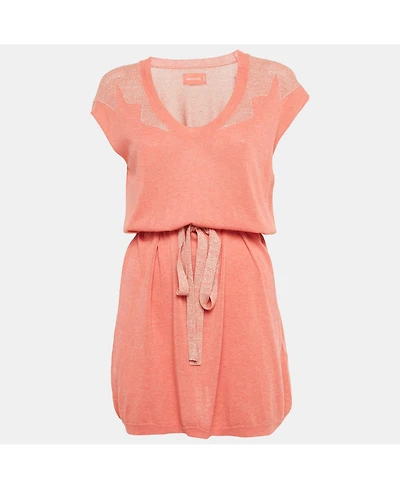 Pre-Owned Zadig & Voltaire Women's Candy Pink Lurex Knit Rimo Mini Dress