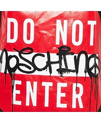 Pre-Owned Moschino Women's Couture Do Not Enter Print Cotton T-Shirt