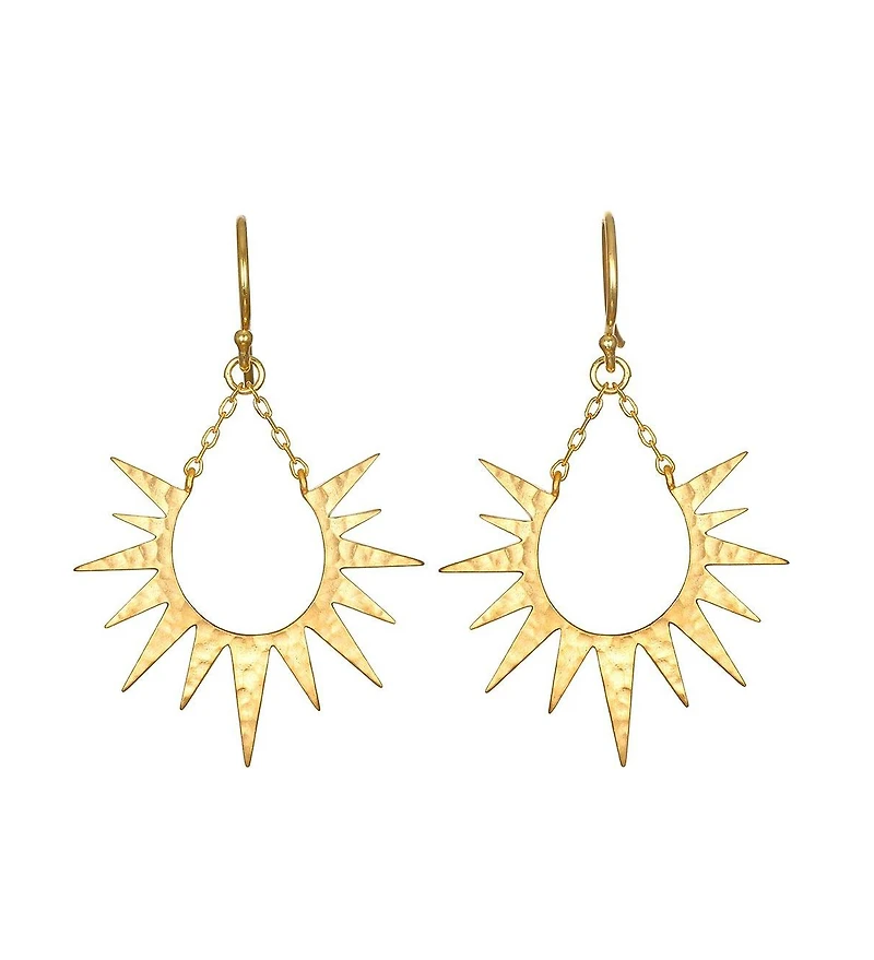 Lucent Glow Starburst Linear Drop Earrings