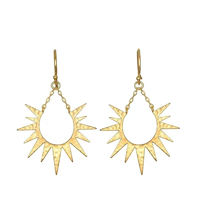 Lucent Glow Starburst Linear Drop Earrings
