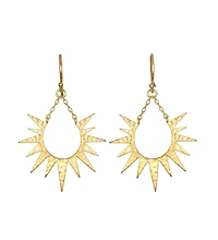 Lucent Glow Starburst Linear Drop Earrings
