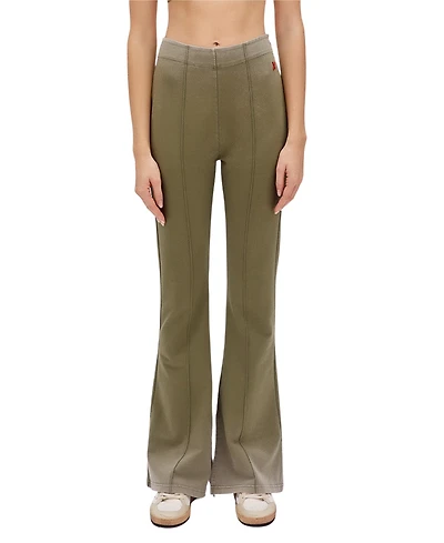 Pcfg Women's Cotton Acid Washed Flare Sweatpant