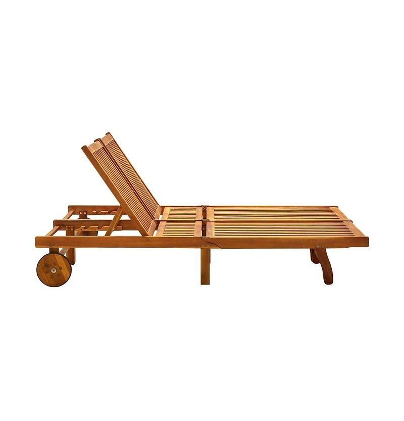 vidaXL 2-Person Patio Sun Lounger with Cushions Solid Acacia Wood