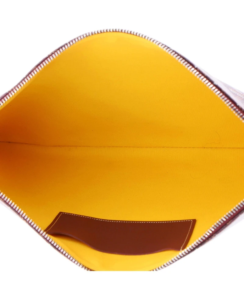Pre-Owned Goyard Mm Senat Zip Pouch Coated Canvas