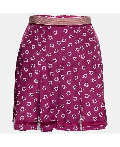 Pre-Owned Dolce & Gabbana Women's Pre-Owned D&g By Dolce & Gabbana Pink Printed Silk Mini Skirt