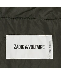 Pre-Owned Zadig & Voltaire Men's Green Synthetic Detachable Lining Bob Parka Jacket