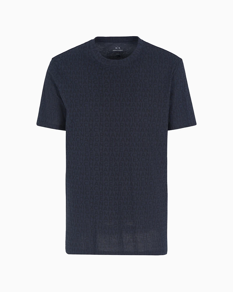 A|X Armani Exchange Men's Allover Logo Print T-Shirt