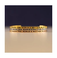 Mantra Gold You Make The World A Better Place Bracelets