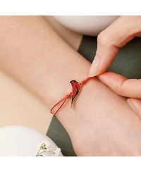 Mantra Gold Thread Of The Red Cardinal Always In My Heart Bracelet