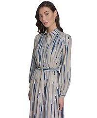 Calvin Klein Women's Balloon-Sleeve Printed Dress