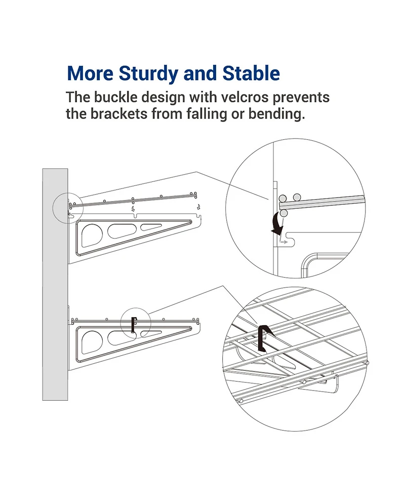 FlexiMounts Wr Series WR16B-e – 12″ D × 36″ W Black Steel Wall Shelves (4-Pack)