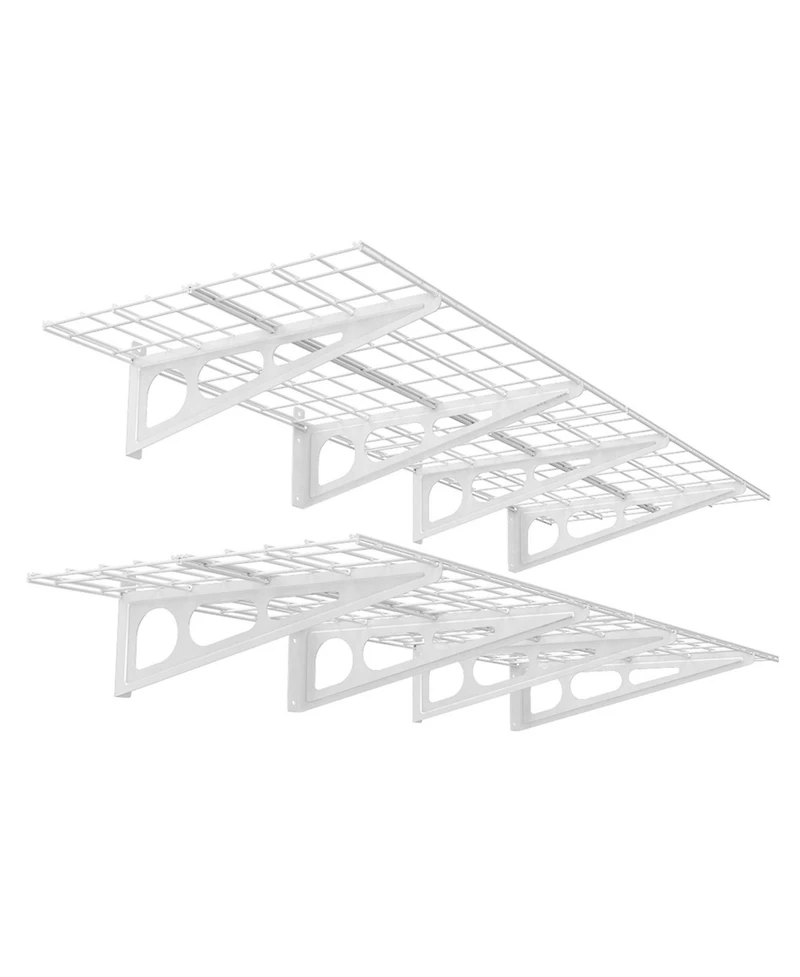 Fleximounts Wr26-e WR White Series 24″ D × 72″ W White Steel Wall Shelves (2-Pack)
