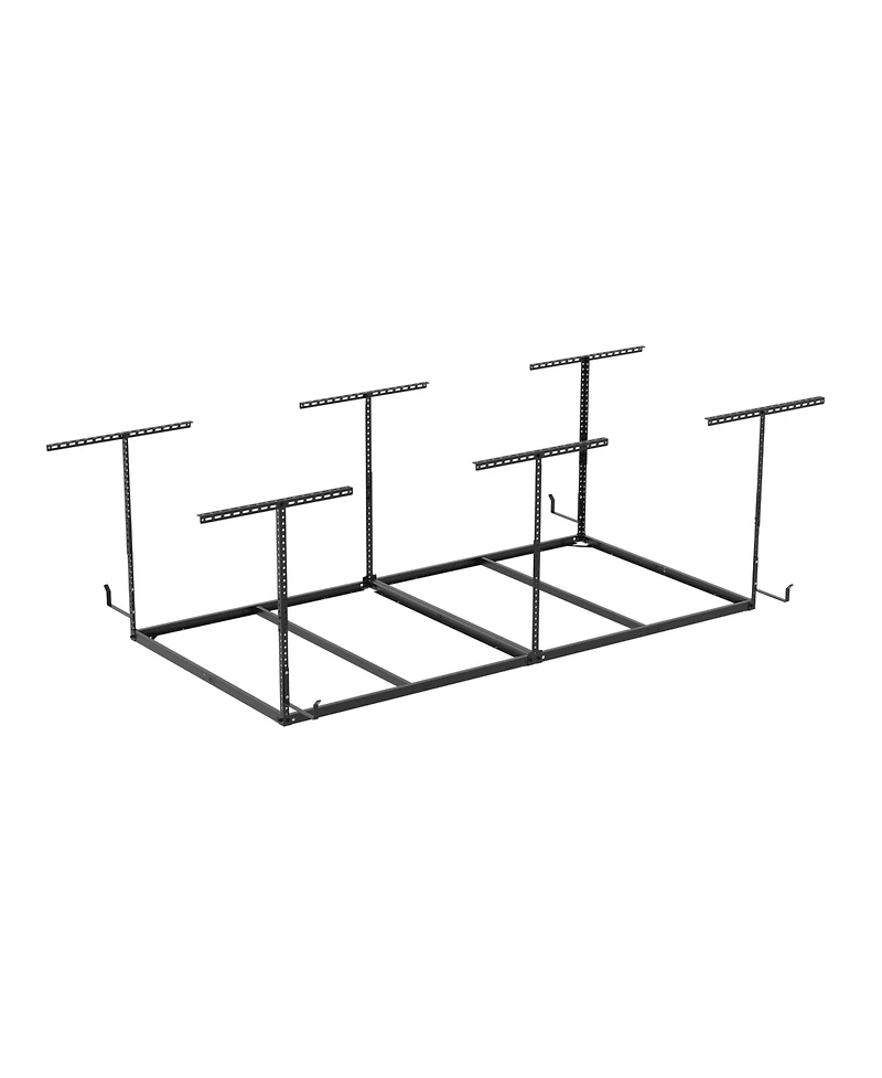 Fleximounts Ohk Frame-Only Ohk Series Ceiling Mounted Overhead Garage Storage Rack, Black — 48" X 96"
