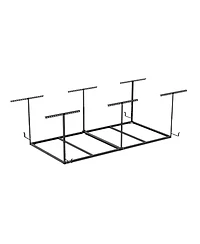 Fleximounts Ohk Frame-Only Ohk Series Ceiling Mounted Overhead Garage Storage Rack, Black — 48" X 96"
