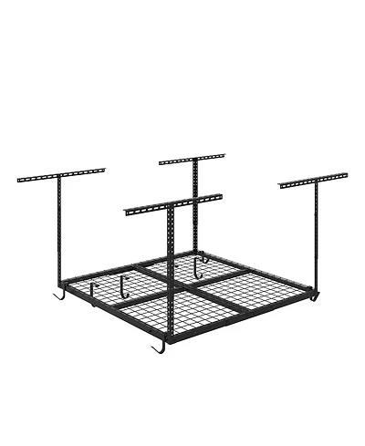 FlexiMounts Ohk Series 48 in W × 48 in D Ceiling-Mounted Overhead Garage Storage Rack – Model OHK44B-e