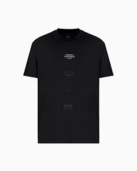 A|X Armani Exchange Men's Classic Fit Short Sleeve Stacked Logo Graphic T-Shirt