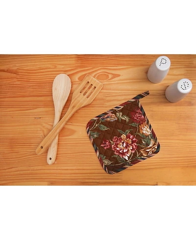 C&F Home Vintage Floral Bloom Quilted Potholder w/ Hanging Loop 8" x 8"