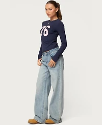 Edikted Womens 76 Long Sleeve T Shirt