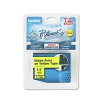 Brother P-Touch TZE661 1.4 in. x 26.2 ft. TZe Standard Adhesive Laminated Labeling Tape - Black on Yellow
