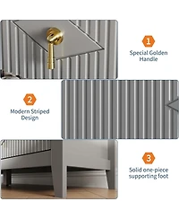 Gaomon Fluted Dresser 54" Wide, 7-Drawer Modern Wood Chest for Bedroom, Stylish Storage Organizer Cabinet